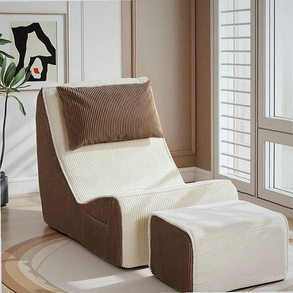 Fluted Leg Chaise