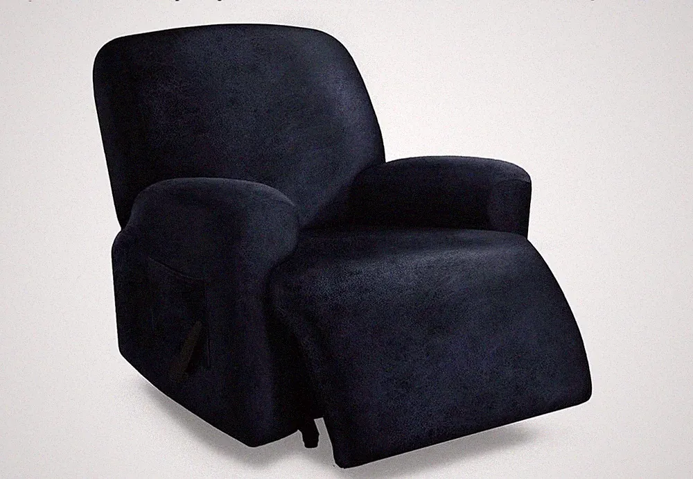 Leather-Like 4-Pieces Recliner Chair Covers Specifically for Small Adjustable...