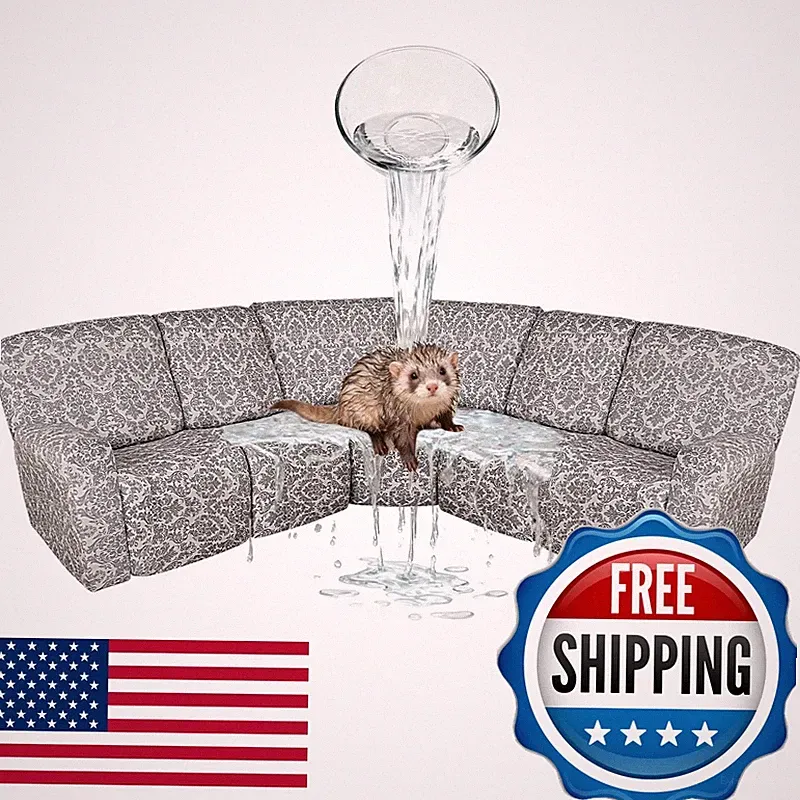 New Listing Aliecom 100 Waterproof Sectional Recliner Couch Covers L Shape Printed Stretch